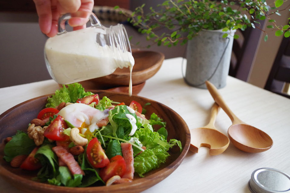 野菜ブイヨンでシーザードレッシング