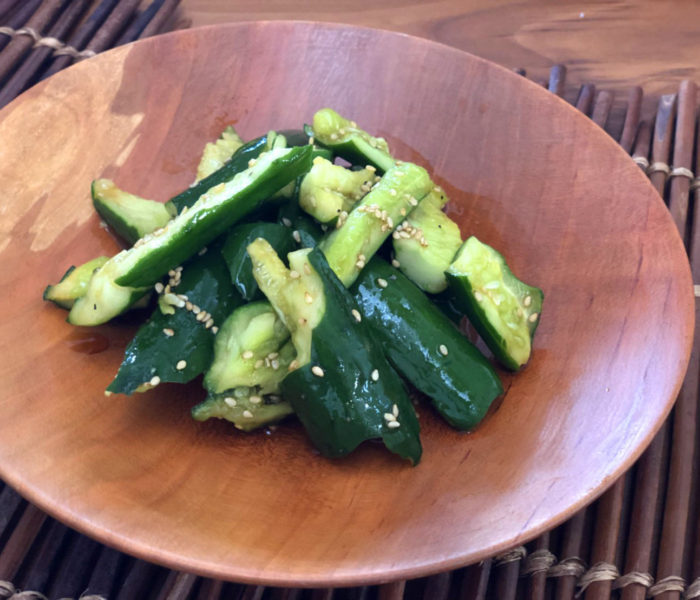 たたききゅうりの浅漬け