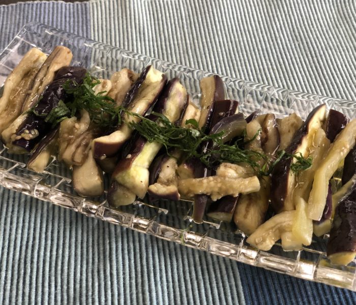 蒸しナスのオイル漬け