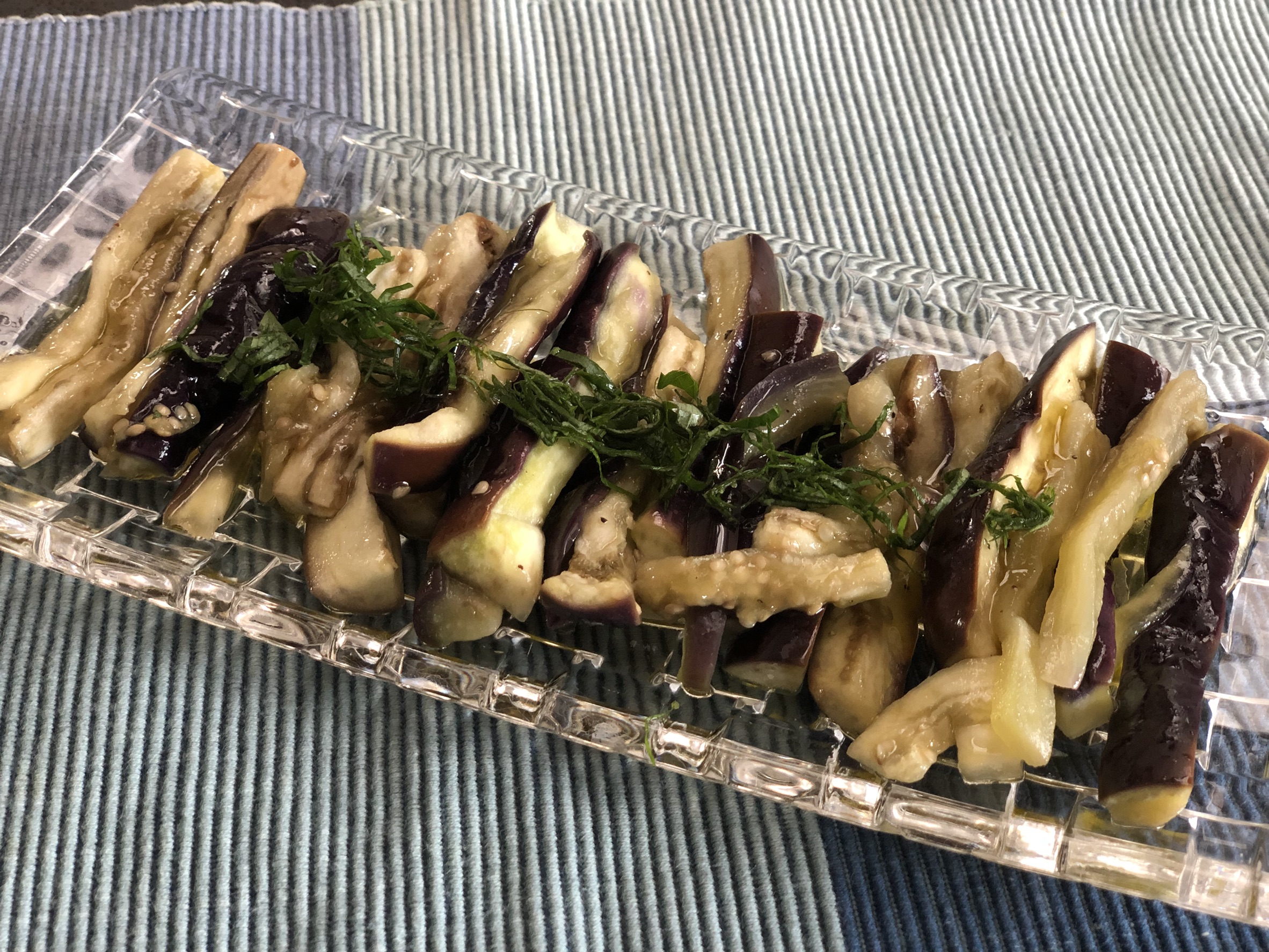 蒸しナスのオイル漬け